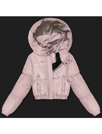 Světle růžová krátká zimní bunda typu  model 21756276 - J.STYLE