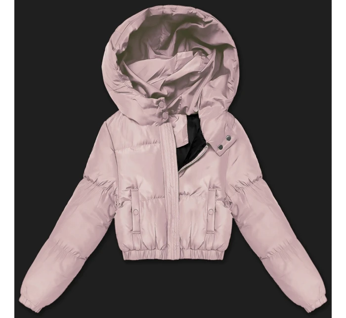 Světle růžová krátká zimní bunda typu  model 21756276 - J.STYLE