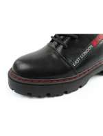 boty dámské dámské zateplené kožené černé červené dámské boty model 21406155 - Lee Cooper