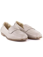 Dámské kožené mokasíny béžové model 22015087 - VINCEZA