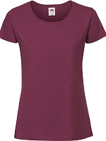 Fruit of the Loom Lady-Fit Iconic 195 T Dámske tričko z hrubšej bavlny 16.1424 bordová