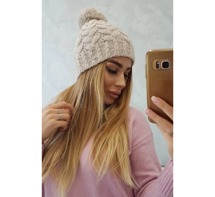 Fleecová čiapka Waleria K307 light beige Fleecová čiapka Waleria K307 light beige