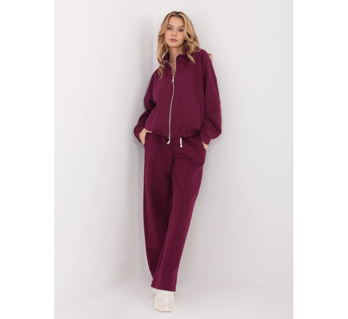 Spodnie SM SP model 21782307 bordowy - FPrice Spodnie SM SP model 21782307 bordowy - FPrice