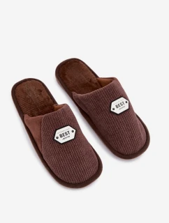 Pánske ponožky s nášivkou Presine - hnedé