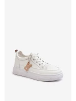 Dámské sportovní boty na platformě model 22010082 Bílá - VINCEZA