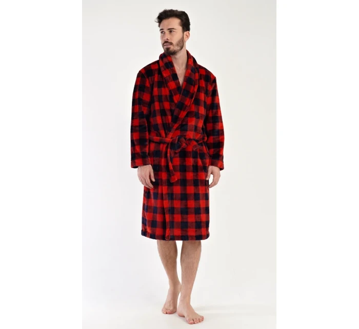 Pánsky župan so šálovým golierom Kocka