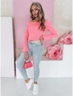 Dámské úzké džínové kalhoty s páskem modré Dstreet model 21984714 - FashionStreet