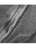 Dlouhá černá dámská džínová bunda s kapucí model 18242897 - Re-Dress