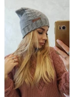 Fleecová čiapka Ula K271 sivá