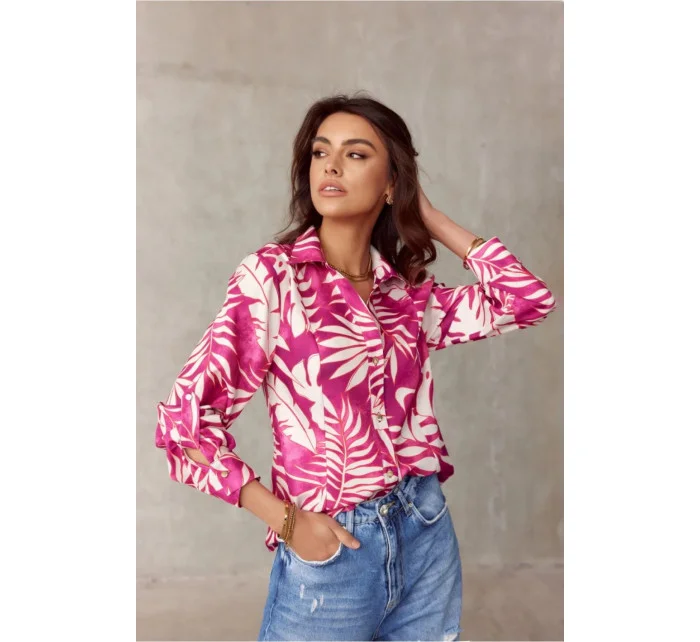 Dámska košeľa s dlhým rukávom BLU0136-F14 - Roco Fashion