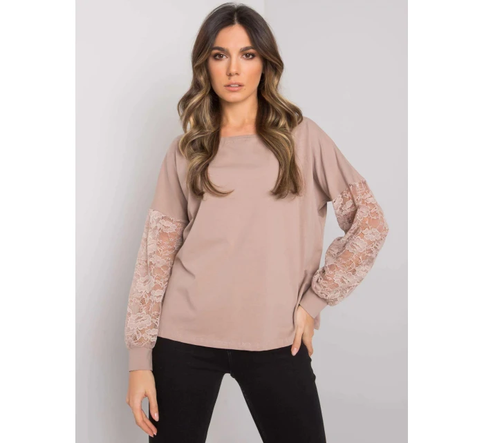 Dámska blúzka RV BZ 7342.03 Dark beige - Rue Paris Dámska blúzka RV BZ 7342.03 Dark beige - Rue Paris