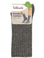 Zimné bambusové ponožky BAMBUS CASUAL SOCKS - BELLINDA - sivé