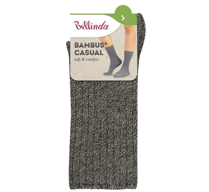 Zimné bambusové ponožky BAMBUS CASUAL SOCKS - BELLINDA - sivé