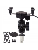 Držiak a nabíjačka telefónu FreedConn MC7C + držiak na rám hlavy BM2R