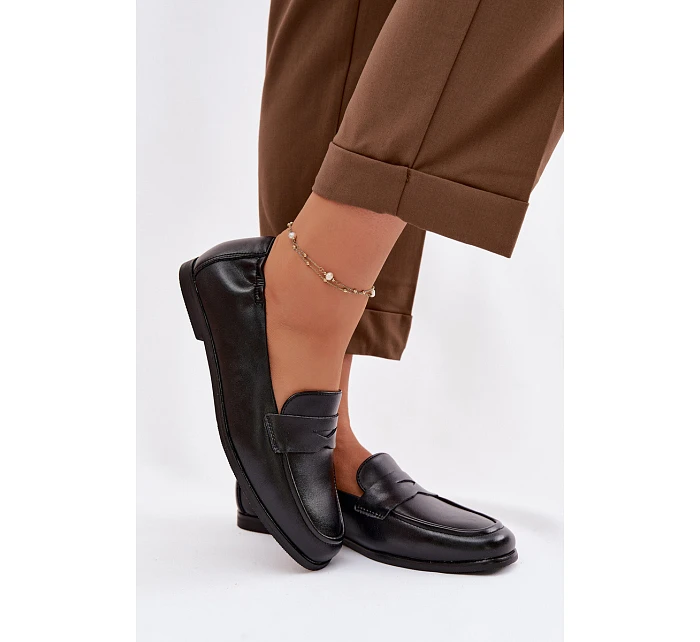 Mokasíny z pravé kůže Vinceza 18121 černé