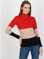 Dámská halenka RV BZ 8465 model 18283995 červená - FPrice Dámská halenka RV BZ 8465 model 18283995 červená - FPrice