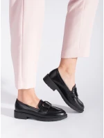 Dámske pohodlné čierne mokasíny bez podpätku Dámske pohodlné čierne mokasíny bez podpätku