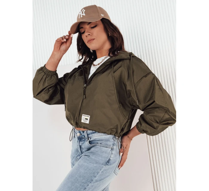 Dámská přechodná bunda s kapucí zelená Dstreet model 21974240 - FashionStreet