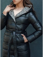 Dámský prošívaný zimní kabát s kapucí černý Dstreet model 21979685 - FashionStreet