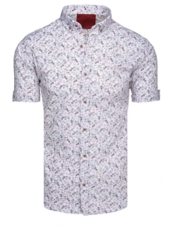 FashionStreet pánske biele tričko s krátkym rukávom KX1060