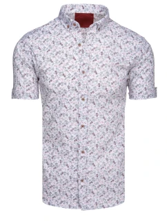 Pánské bílé tričko s krátkým rukávem model 21989607 - Dstreet