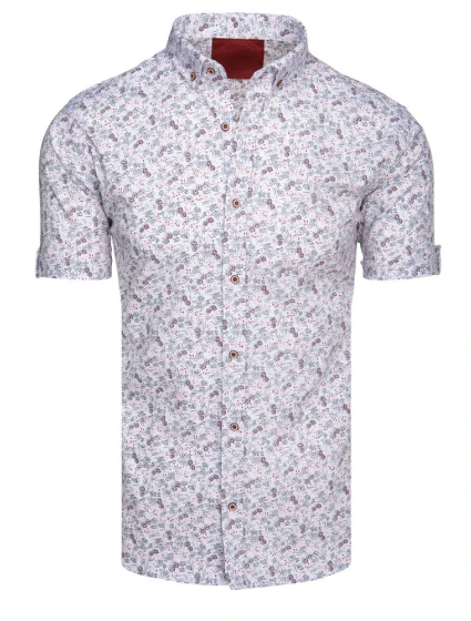 FashionStreet pánske biele tričko s krátkym rukávom KX1060