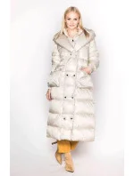 DŁUGA DAMSKA KURTKA Z BEŻOWA model 21244337 - Ann Gissy