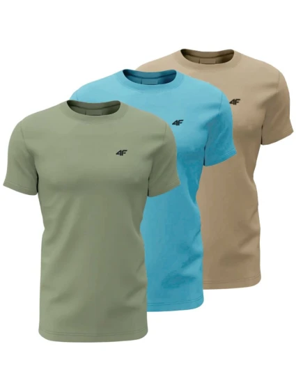 Tričko 4F M3094 3pak M 4FWSS25TTSHM3094 90S pánske Tričko 4F M3094 3pak M 4FWSS25TTSHM3094 90S pánske