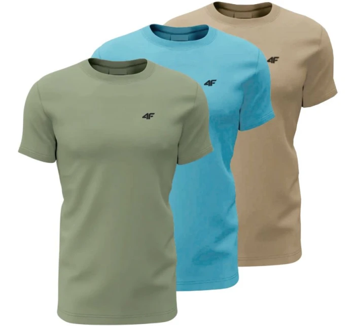 Tričko 4F M3094 3pak M 4FWSS25TTSHM3094 90S pánske Tričko 4F M3094 3pak M 4FWSS25TTSHM3094 90S pánske