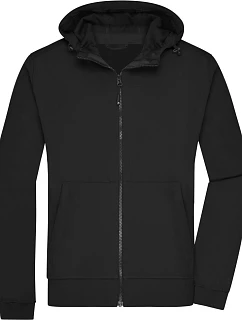 Daiber JN 1146 Pánská 2-vrstvá softshellová bunda s kapucí 02.1146 black/black