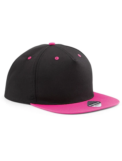 Beechfield B 610C 5-panelová snapbacková čiapka s kontrastným lemom 53.610C čierna/fuchsiová Beechfield B 610C 5-panelová snapbacková čiapka s kontrastným lemom 53.610C čierna/fuchsiová