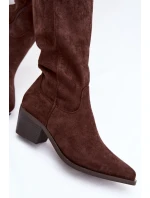 Kozačky Kovbojky Dámské Čokoládové Jazelle