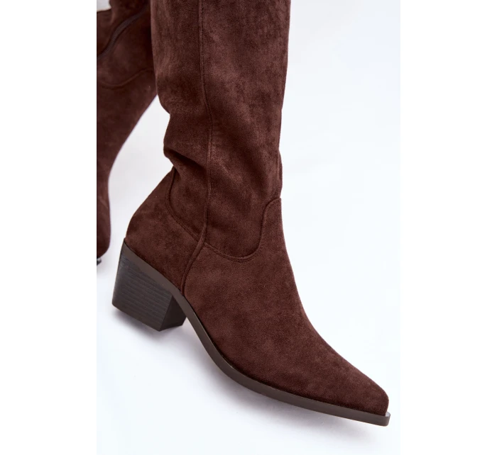 Kozačky Kovbojky Dámské Čokoládové Jazelle