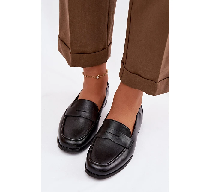 Mokasíny z pravé kůže Vinceza 18121 černé