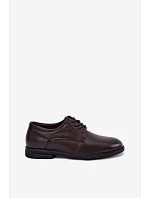 Pánské elegantní polobotky tmavě hnědé model 22539702 - EVENTO
