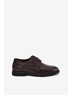 Pánské elegantní polobotky tmavě hnědé model 22539702 - EVENTO