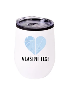 Personalizovaný termohrnek "bowl" - dvě mapy jako srdce