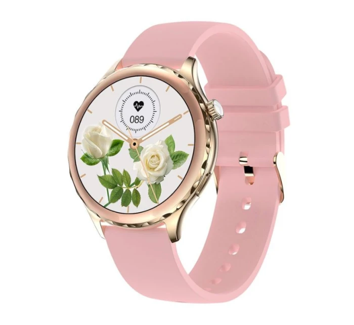 Dámské chytré hodinky Gold + Strap Pink model 21804967 - RUBICON Dámské chytré hodinky Gold + Strap Pink model 21804967 - RUBICON