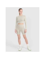 Dámske tričko 4F 4FRSS25TFLOF486-83S s dlhými rukávmi a výstrihom na chrbte