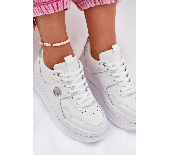 Dámské Sportovní Boty Na Platformě Bílé model 21687811 - Boto Dámské Sportovní Boty Na Platformě Bílé model 21687811 - Boto