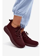 Lehké dámské sportovní nazouváky z Big Star Bordó model 22185515 - Big Star Shoes