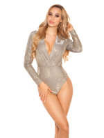 Sexy LeT s PaRTY V-Cut Glitter Bodysuit