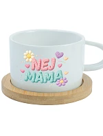NEJ MAMA - biely pohár na makrónky 200 ml