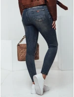 Dámské úzké džíny kalhoty s páskem tmavě modré Dstreet model 21982585 - FashionStreet Dámské úzké džíny kalhoty s páskem tmavě modré Dstreet model 21982585 - FashionStreet