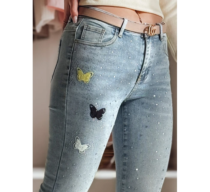 Dámské džínové úzké kalhoty se zdobením modré Dstreet model 21984806 - FashionStreet Dámské džínové úzké kalhoty se zdobením modré Dstreet model 21984806 - FashionStreet