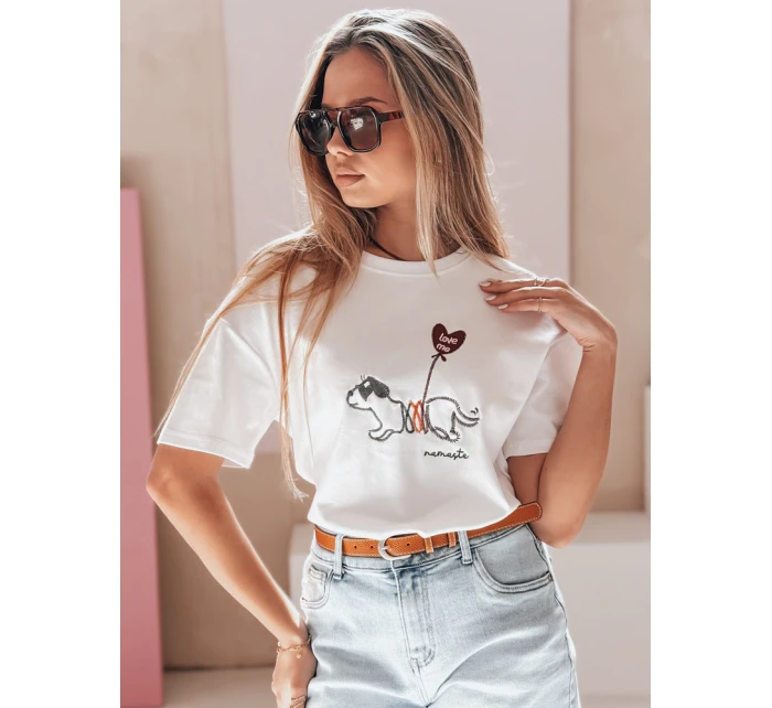 Dámské tričko oversize se  white Dstreet model 21989246 - FashionStreet