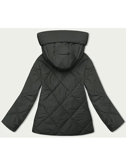 Dámská bunda v army barvě pro přechodné období model 21246655 - J.STYLE Dámská bunda v army barvě pro přechodné období model 21246655 - J.STYLE