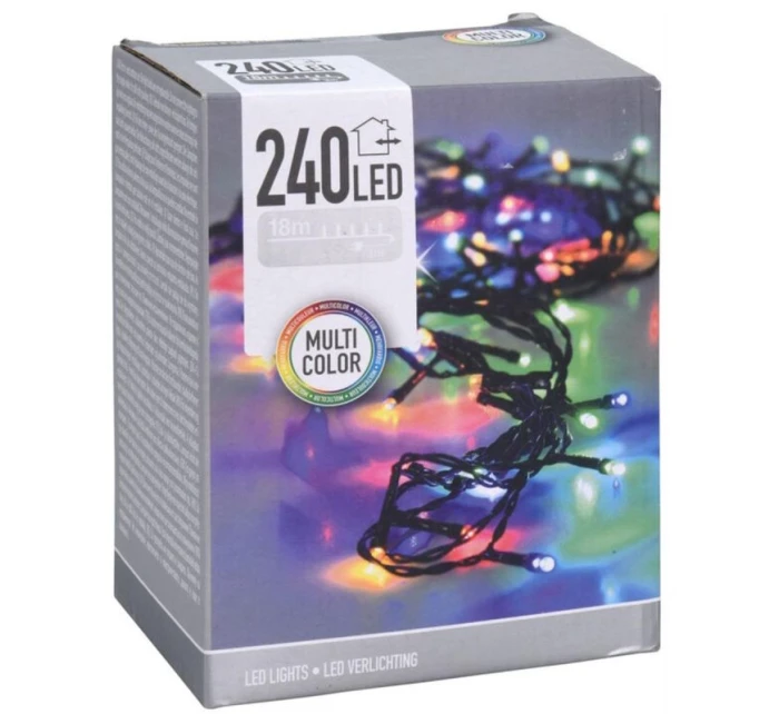 VIANOČNÝ STROMČEK SVETLA REŤAZ 240 VIEDOL VIACFAREBNÉ