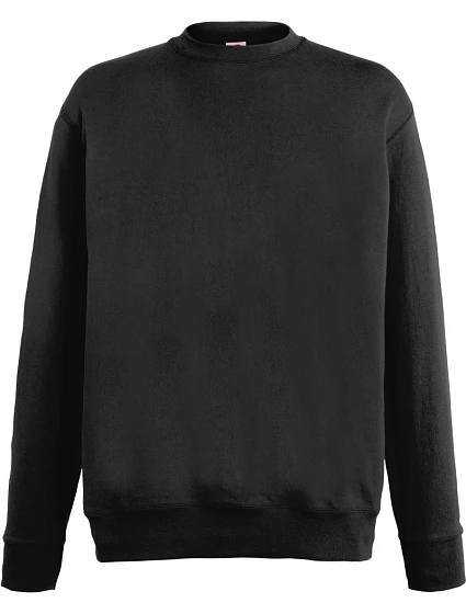 Fruit of the Loom Lightweight Set-In Sweat Pánska mikina 16.2156 čierna Fruit of the Loom Lightweight Set-In Sweat Pánska mikina 16.2156 čierna