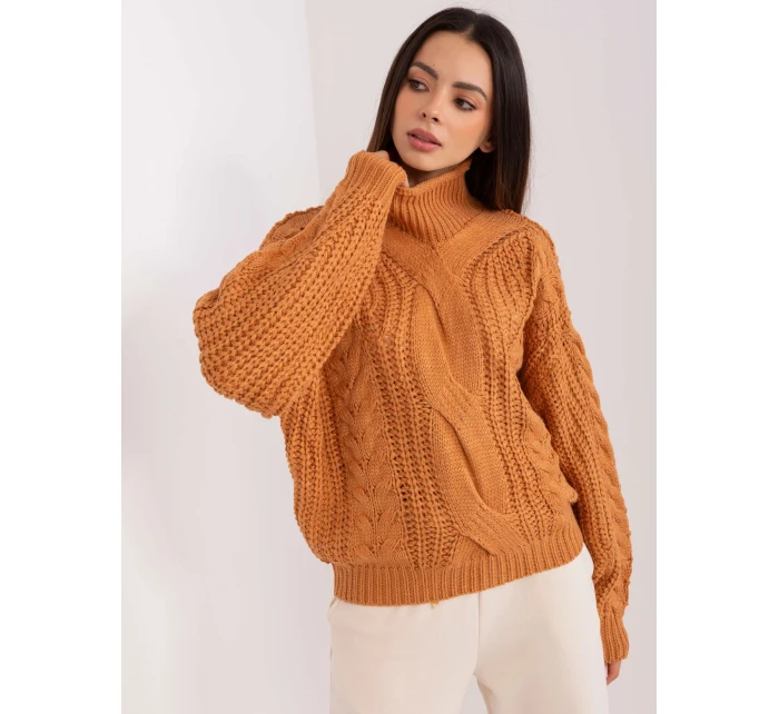 Sweter AT SW model 18909236 jasny brązowy - FPrice